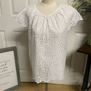 Banana Republic Eyelet‎ Top S